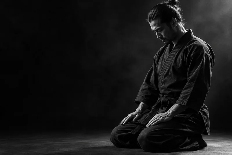 Imagem conceitual de concentração e disciplina nas artes marciais